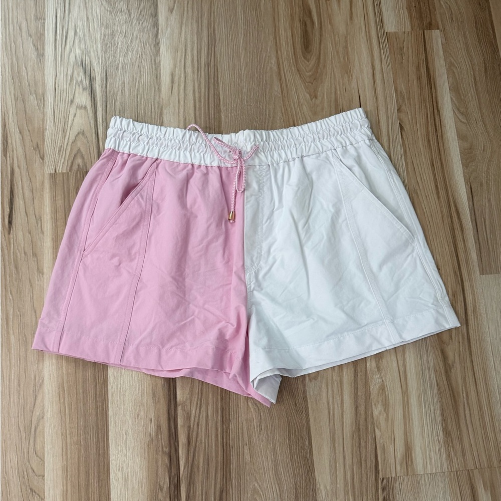 J crew two tone pink white shorts size large